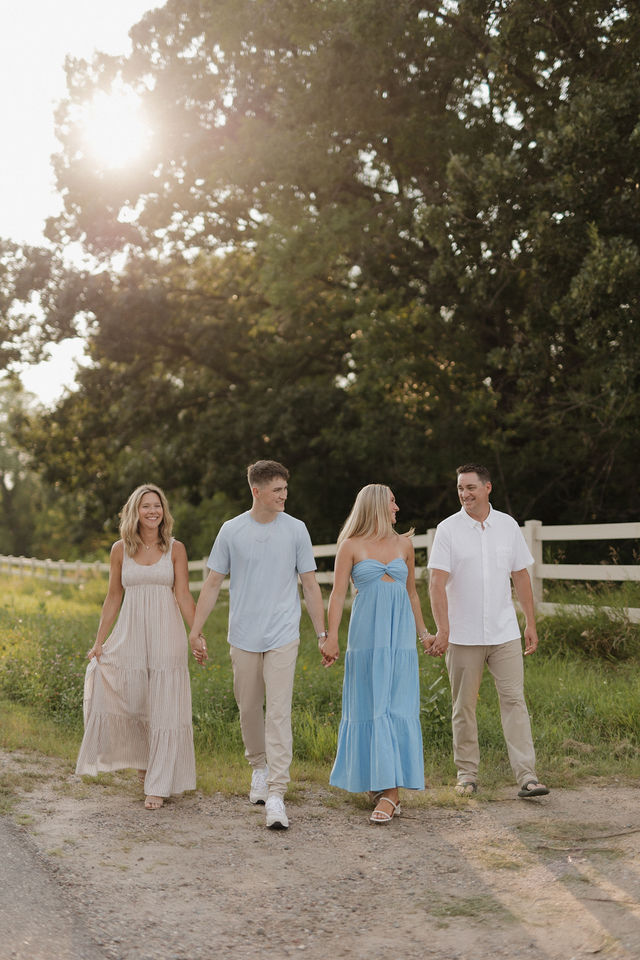 Family portrait session outdoors