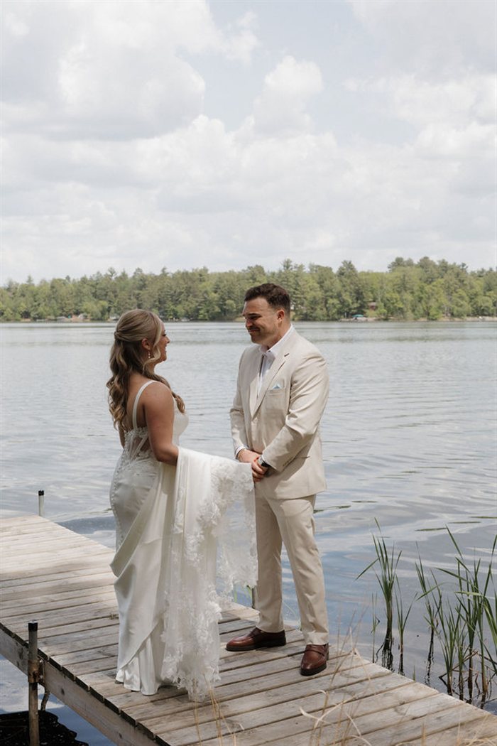 First look on the dock at Catalyst by Nature Link in Nisswa