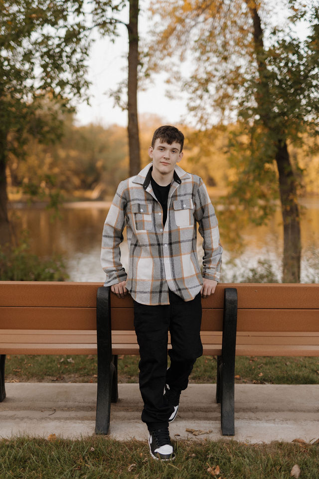 Senior portrait by the lake